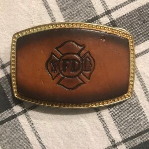 Firefighter belt buckle